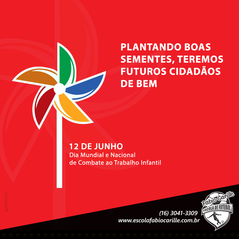 12 de junho – Dia Mundial e Nacional de Combate ao Trabalho Infantil