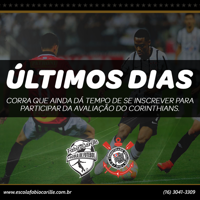 Corra que ainda dá tempo de participar da pré-avaliação/avaliação do Corinthians