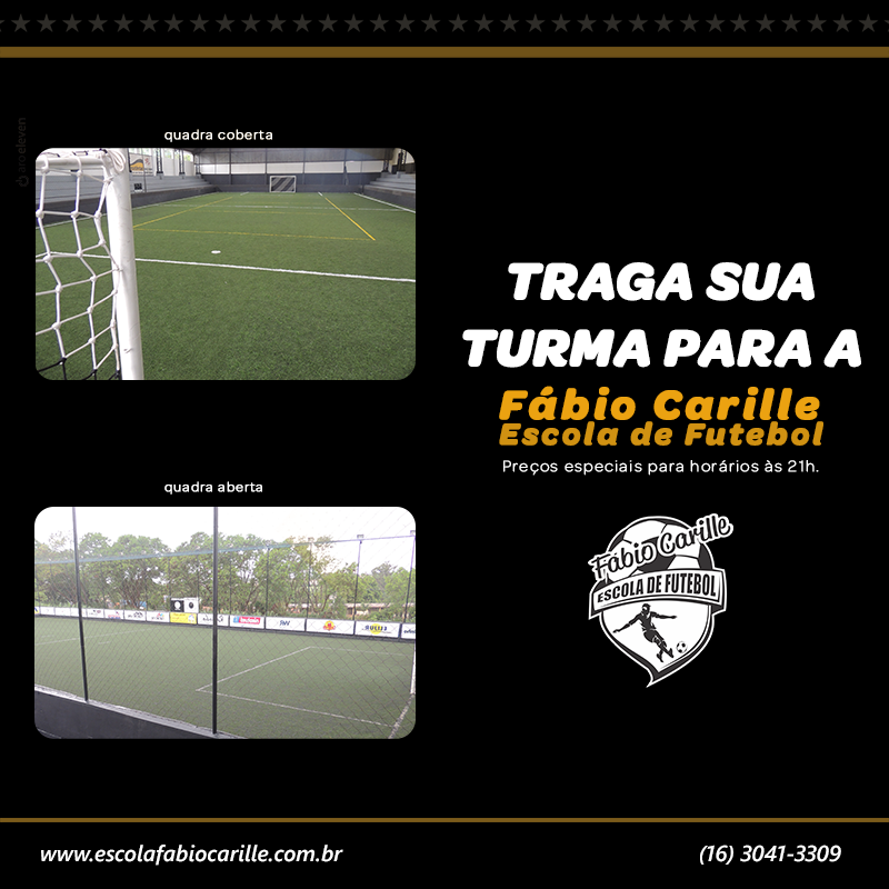 Traga sua turma para a Fábio Carille Escola de Futebol