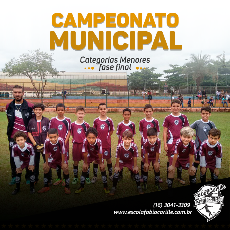 O Campeonato Municipal – Categorias Menores está na fase final. Boa sorte alunos e professores!